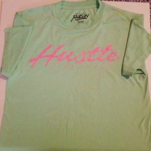 We selling a light green shirt with light pink.